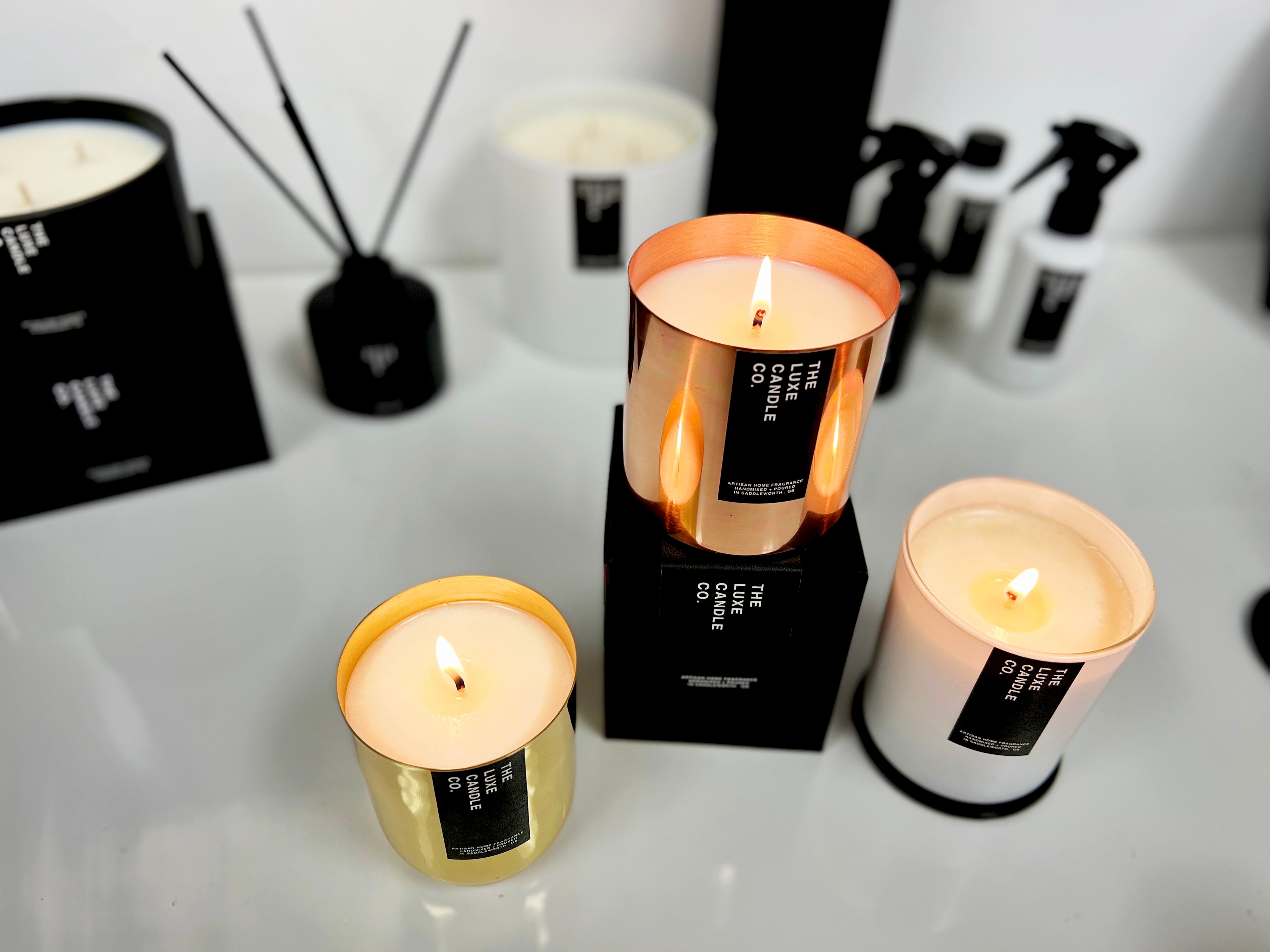 Luxury Scented Candles hand poured soy in beautiful fragrances by The Luxe Candle Co