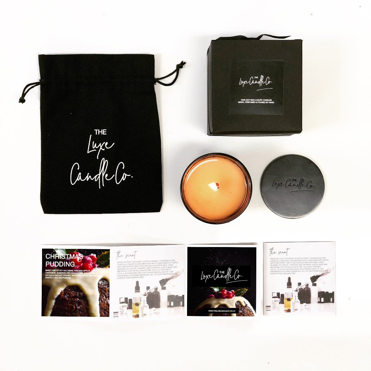 Luxury Christmas pudding soy wax candle | The Luxe Candle Co