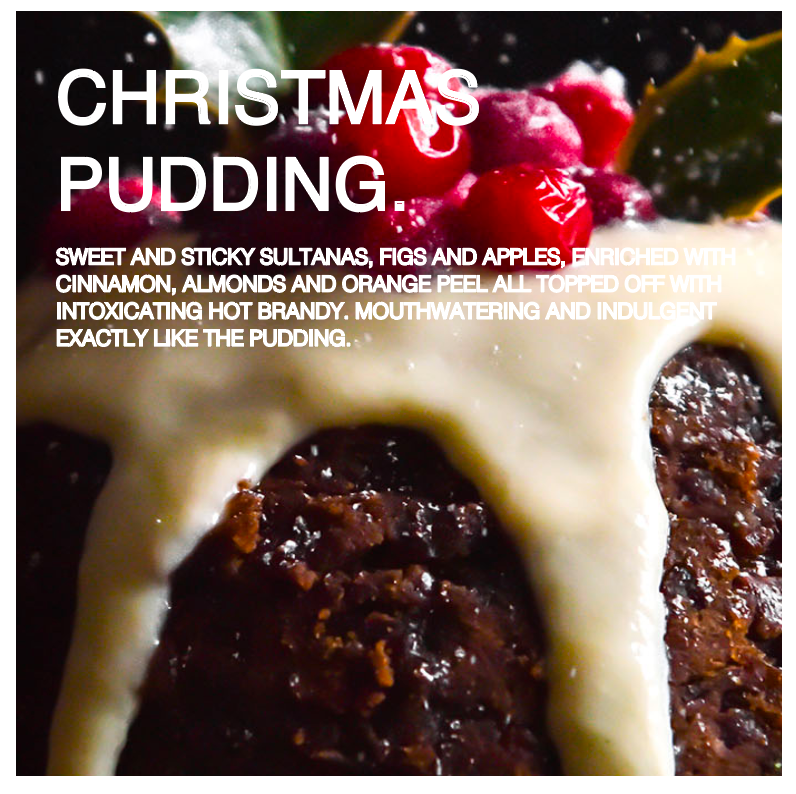 Christmas pudding scented soy wax candle