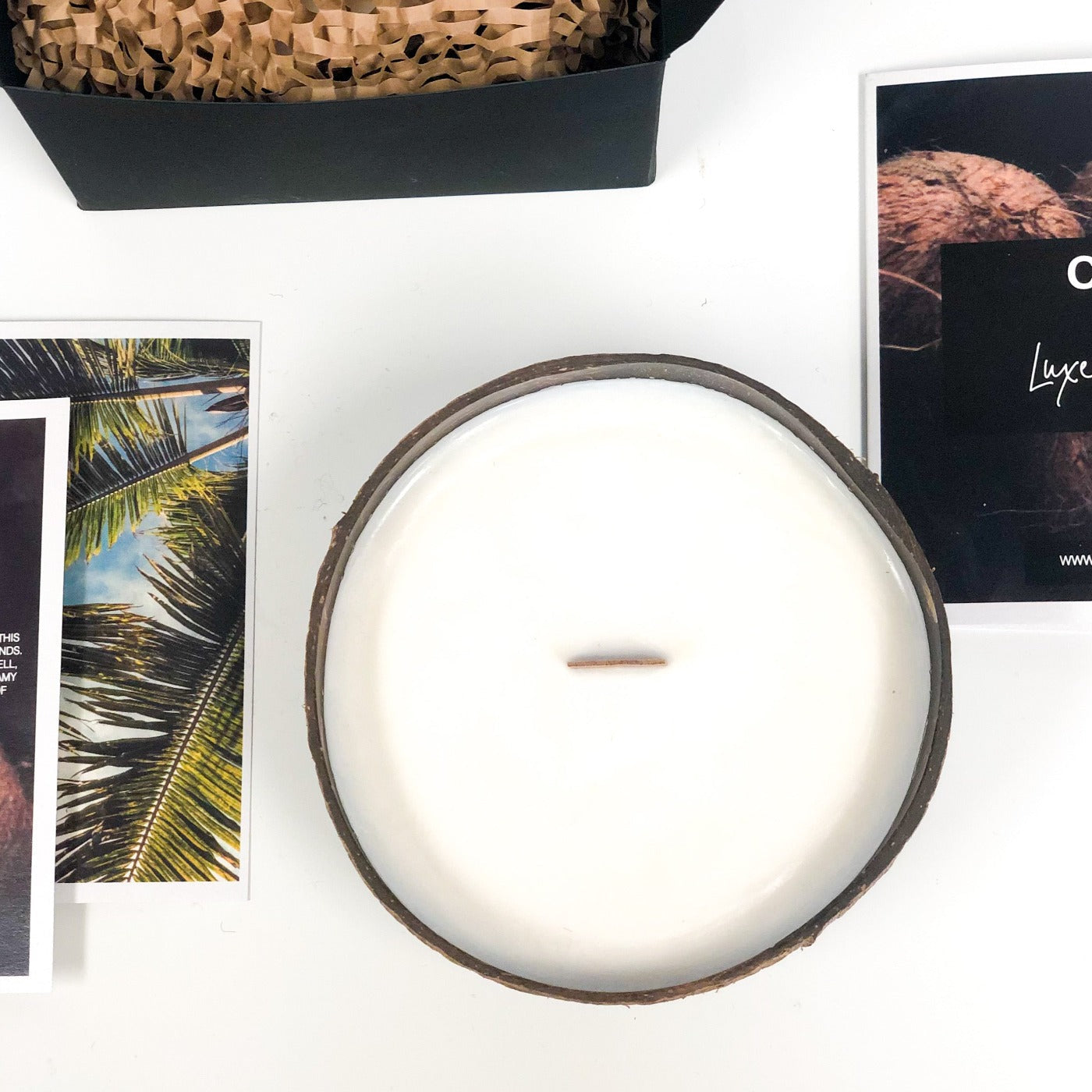 Coconut bowl candles by The Luxe Candle Co