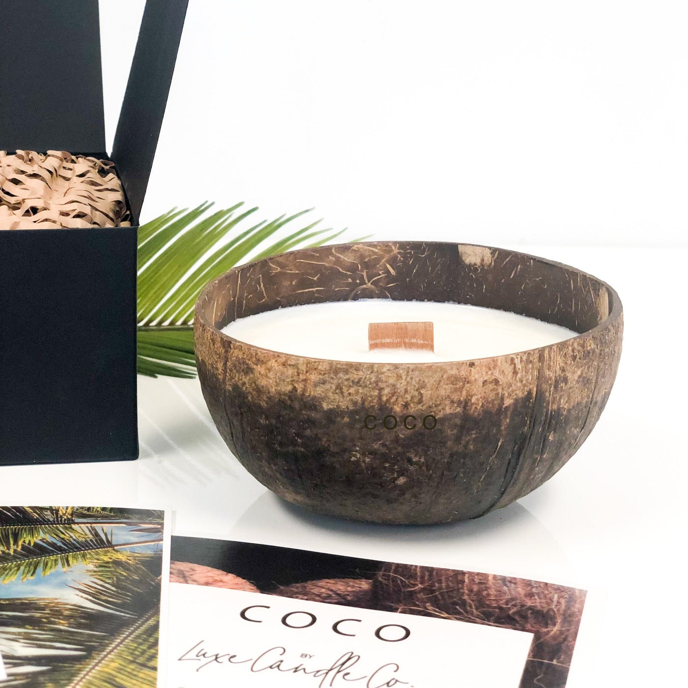 Coconut gift set with wood wick coconut bowl | Best gift idea for coconut lover UK