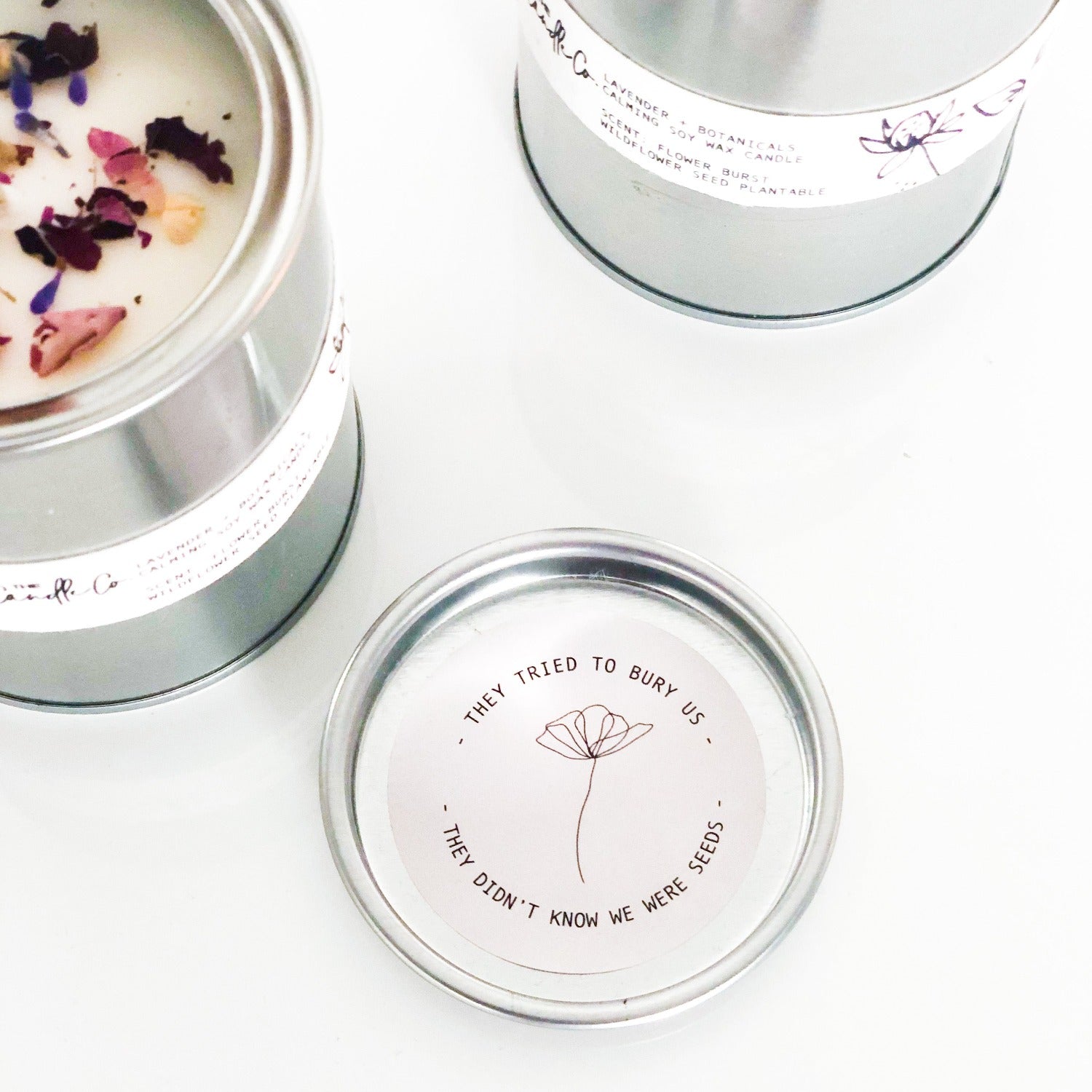 Plantable eco friendly sustainable product - Wildflower seed plantable scented soy wax candle