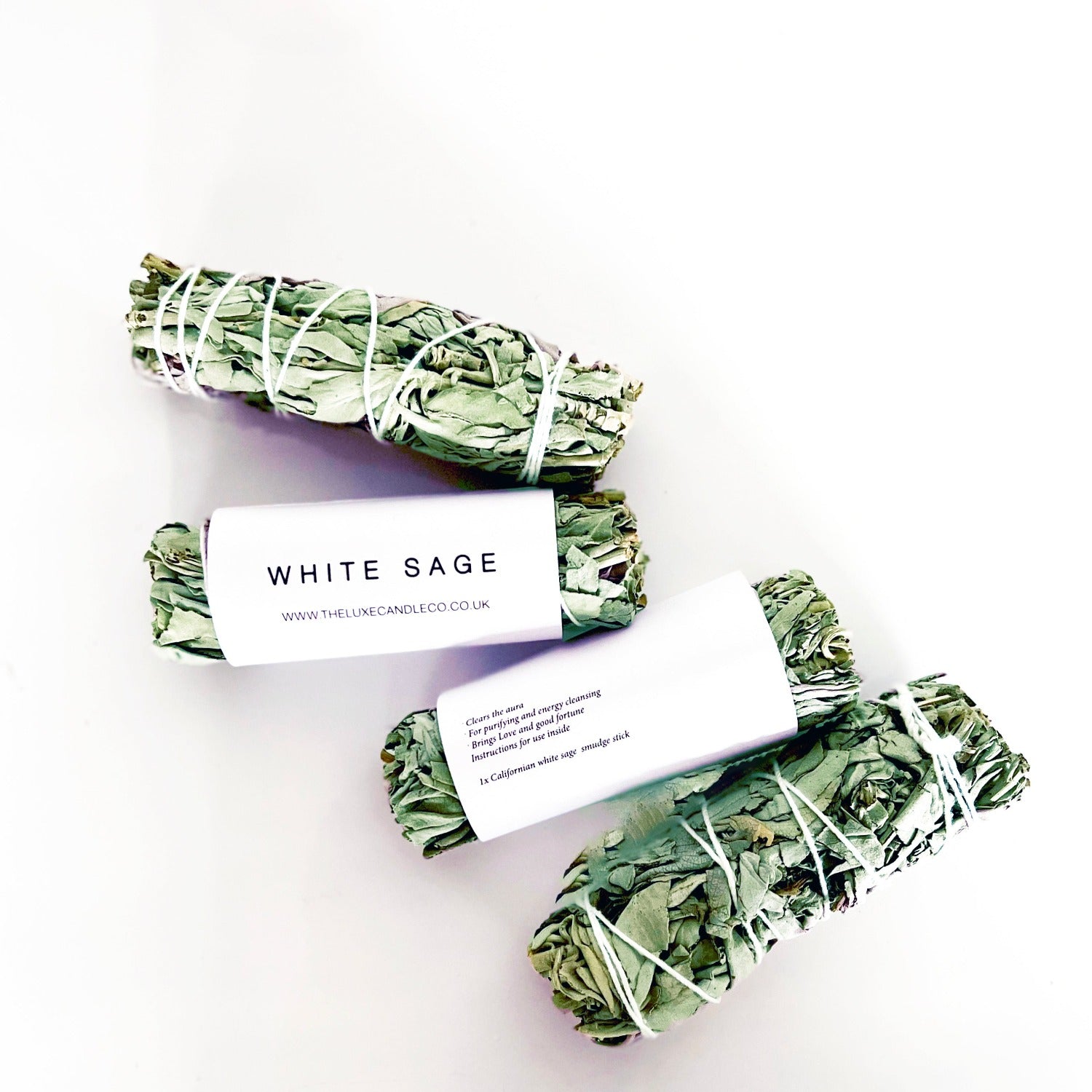 Sage smudge sticks UK - Instructions on how to use sage to cleanse home - The Luxe Candle Co Wellness + Self Care Collection