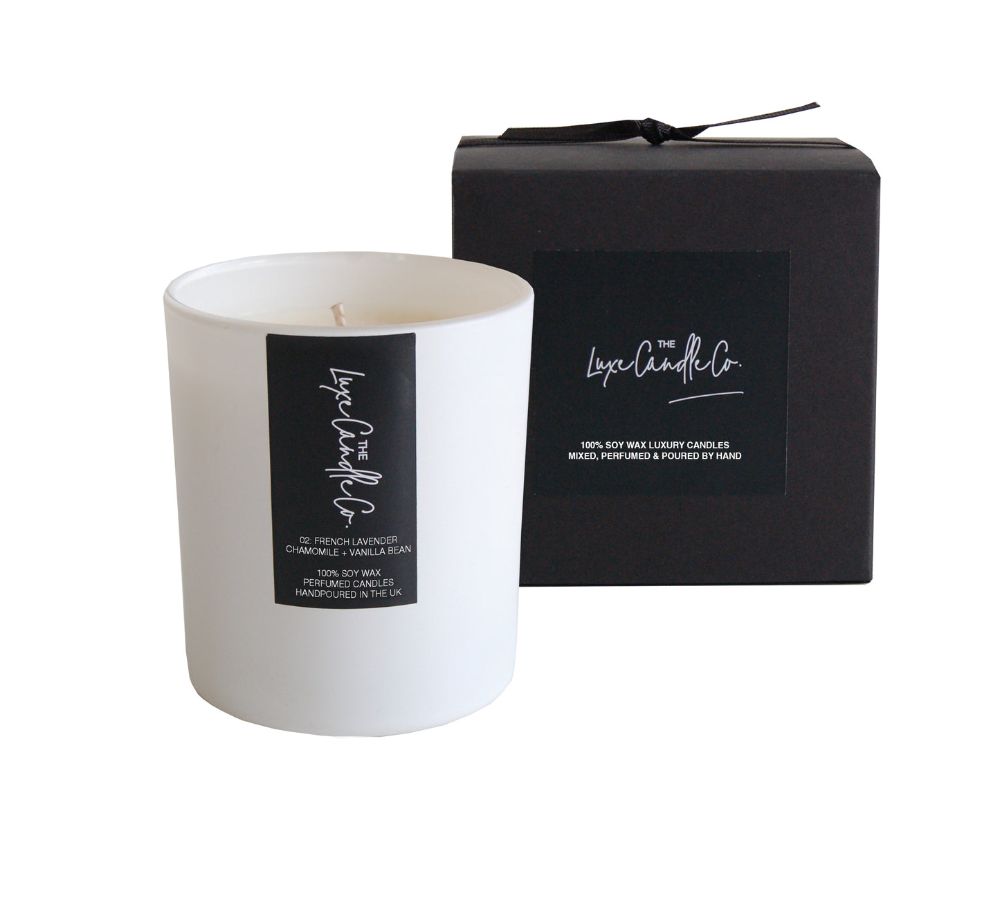 WHITE . SIGNATURE COLLECTION . SCENTED SOY CANDLE . CHOOSE YOUR FRAGRANCE