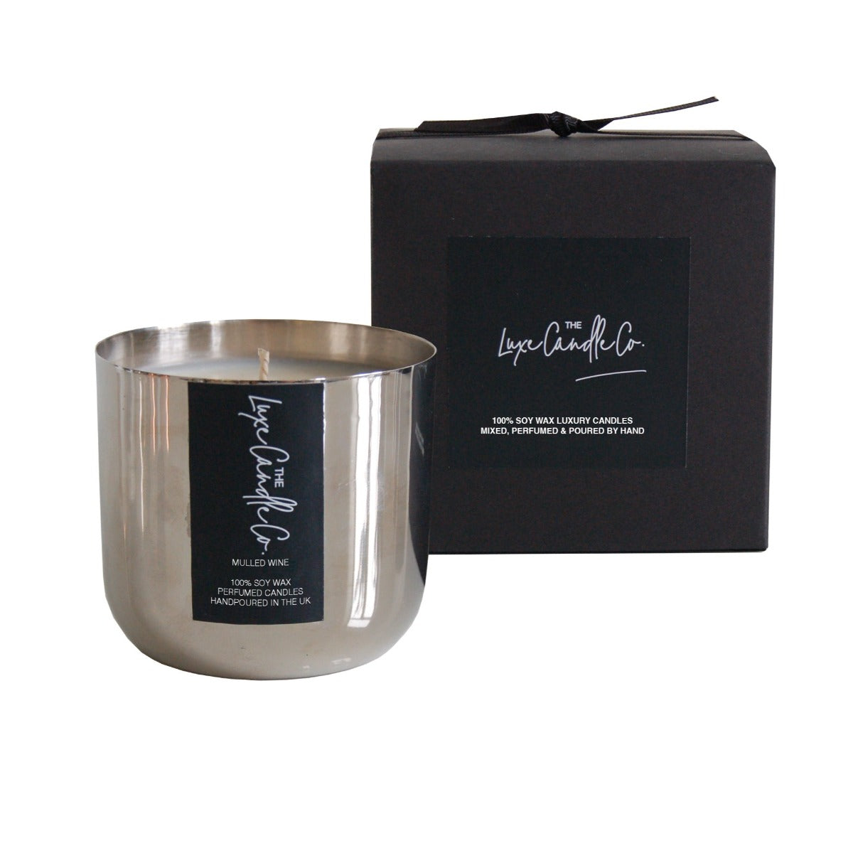 Silver Mulled wine soy wax scented candle