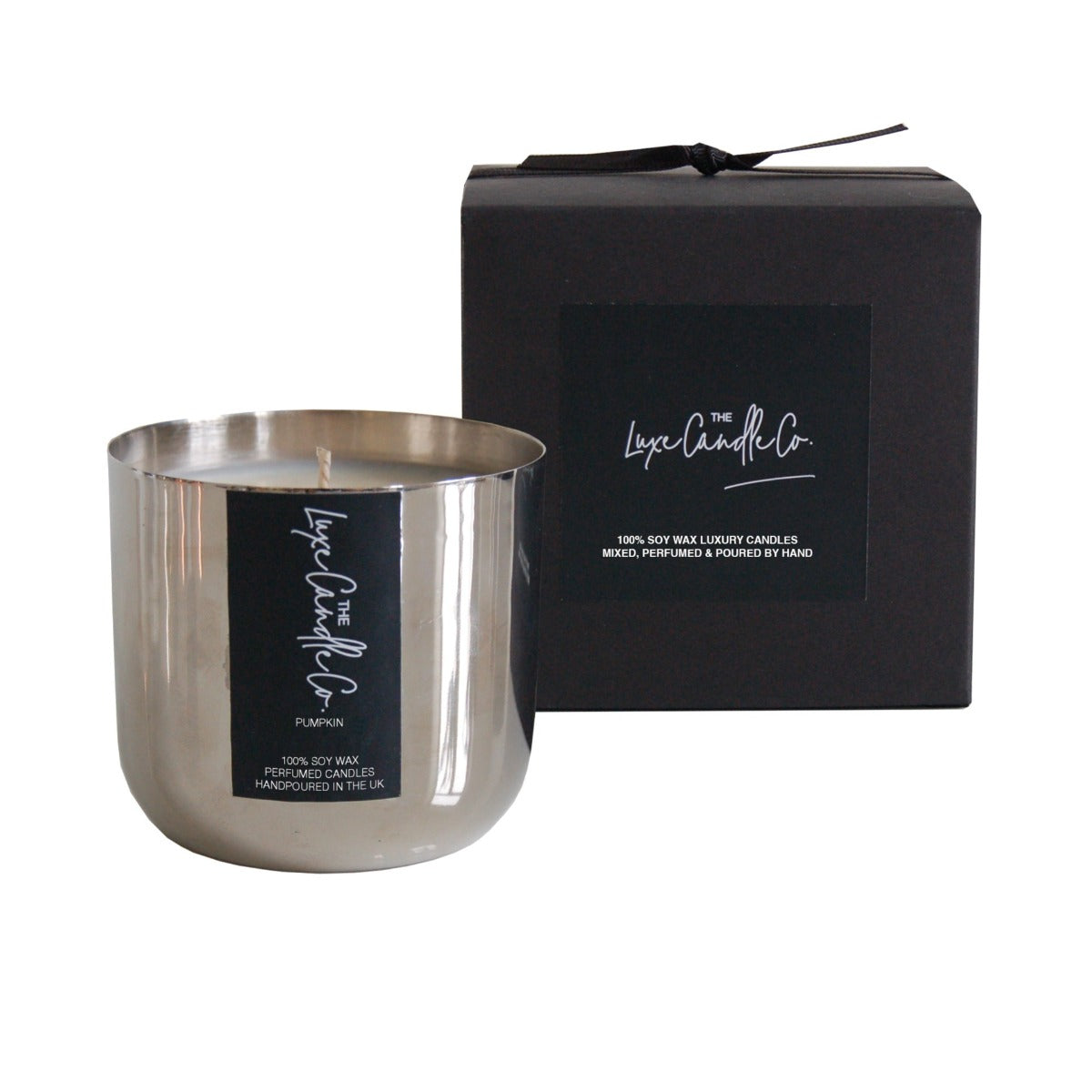 Silver pumpkin scented candles | The Luxe Candle Co