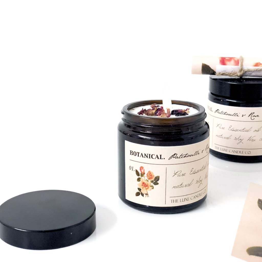Botanical candles by The Luxe Candle Co