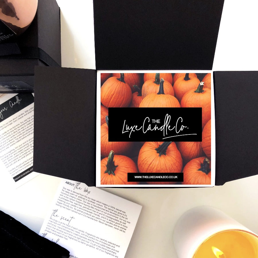 Spiced PUMPKIN scented soy wax candles - The Luxe Candle Co