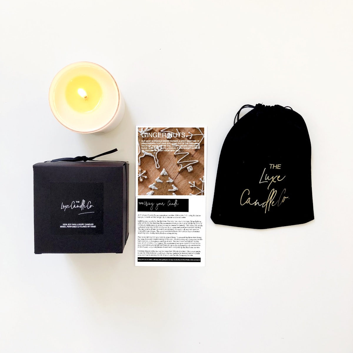 Luxury Gingerbread biscuit soy wax candle | The Luxe Candle Co