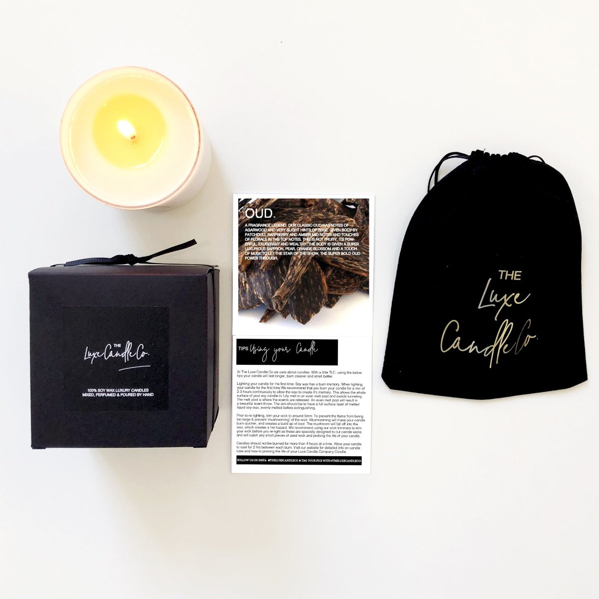 Oud scented candles | The Luxe Candle Co