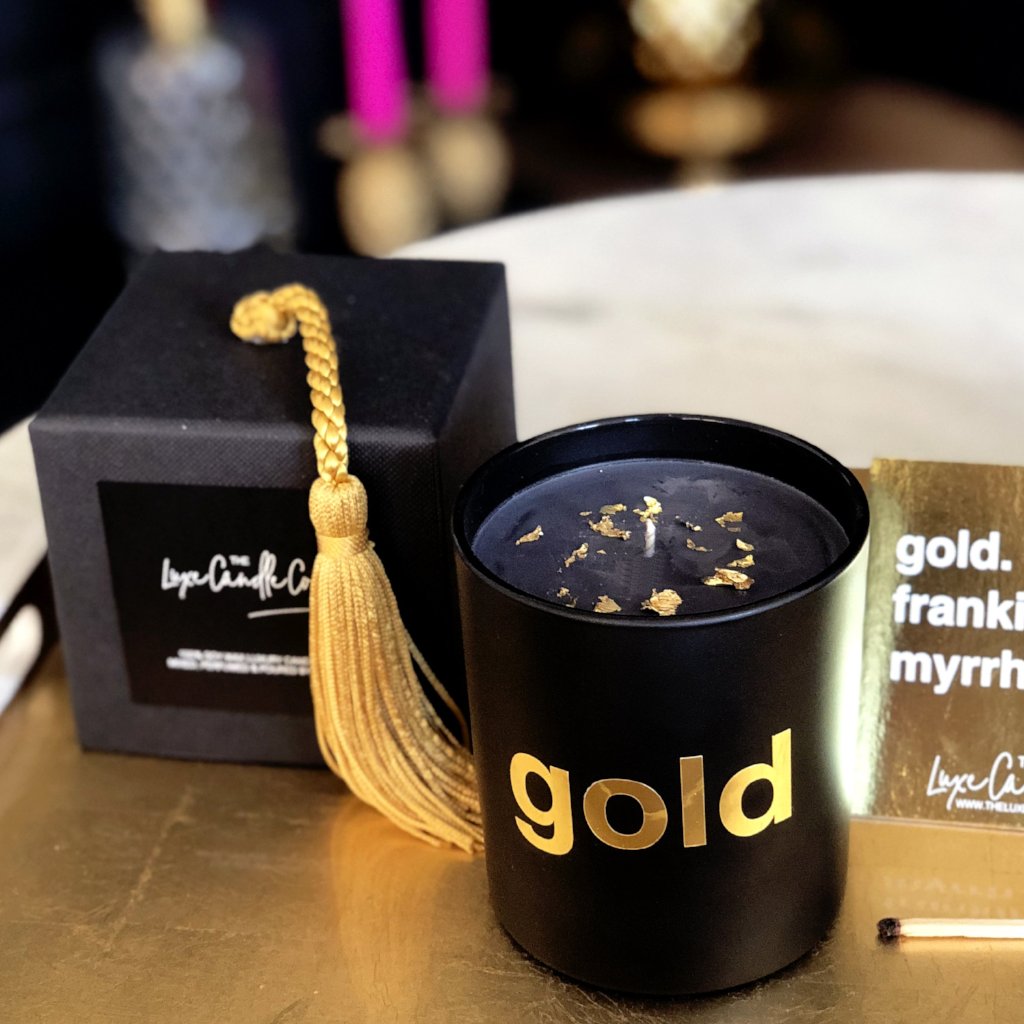 24 Carat Gold Black Luxury Candle Gift