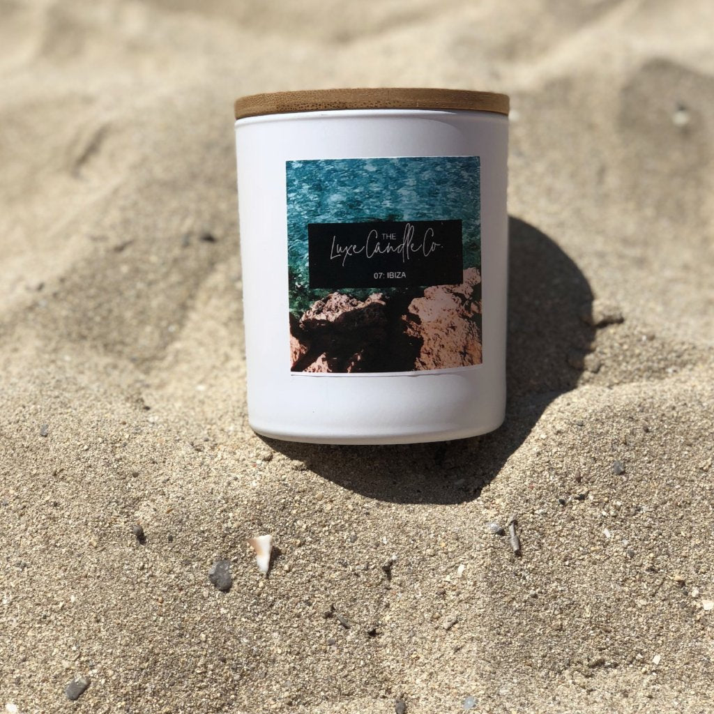 SCENTED CANDLE . THE TRAVEL EDIT . IBIZA . WHITE