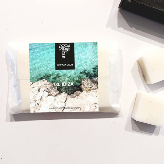Ibiza wax melts - soy wax melts scented with orange blossom, bergamot, vanilla and amber by The Luxe Candle Co