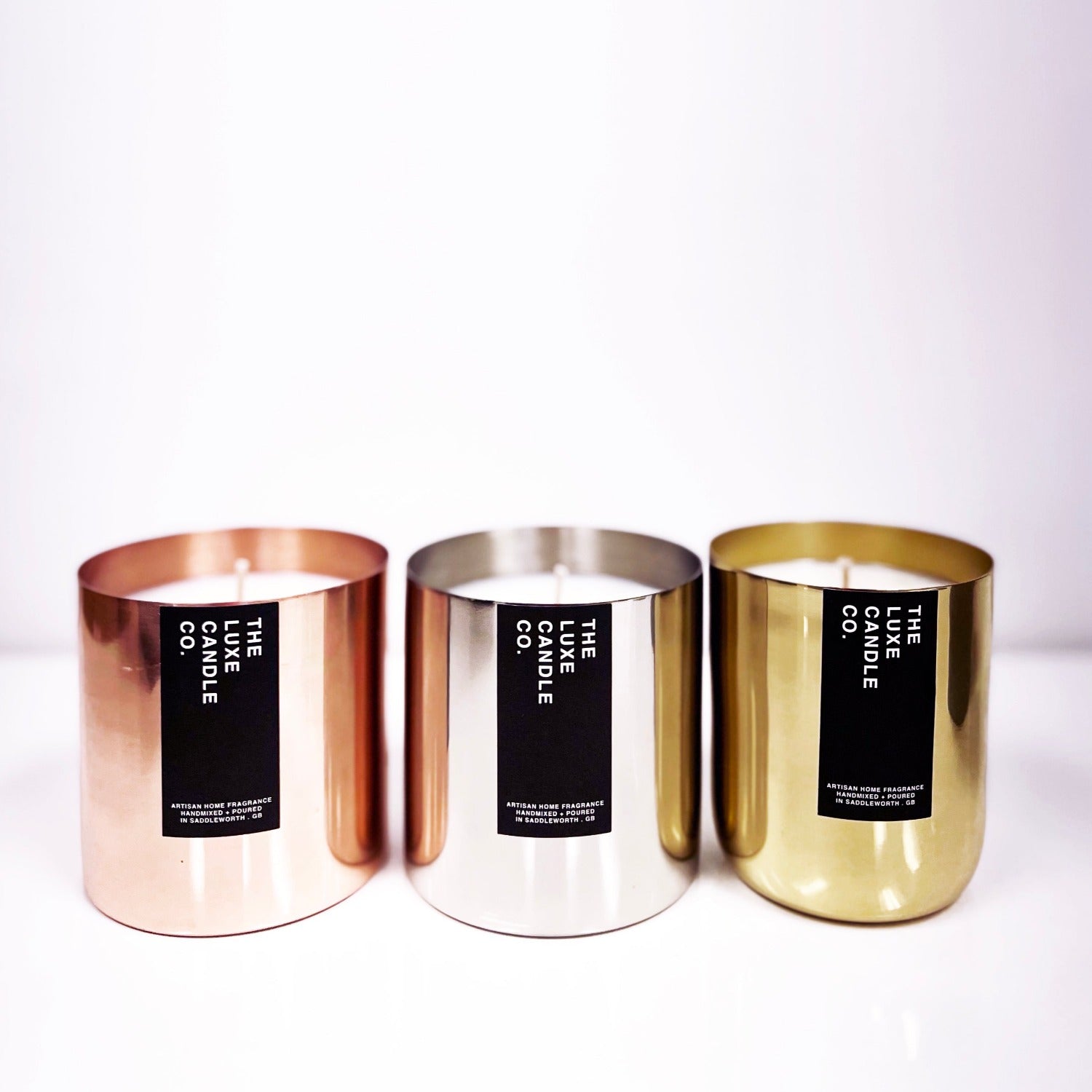 rose gold scented candles