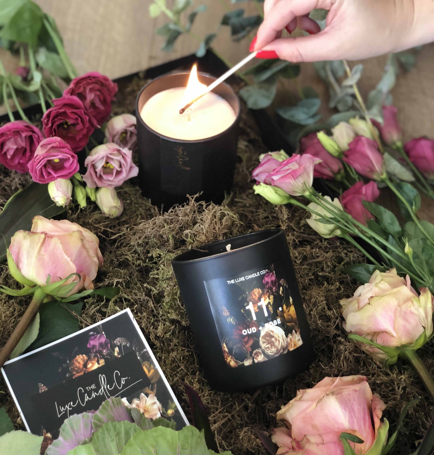 SCENTED CANDLE . OUD + ROSE . MAXIMALIST FLORAL PRINT
