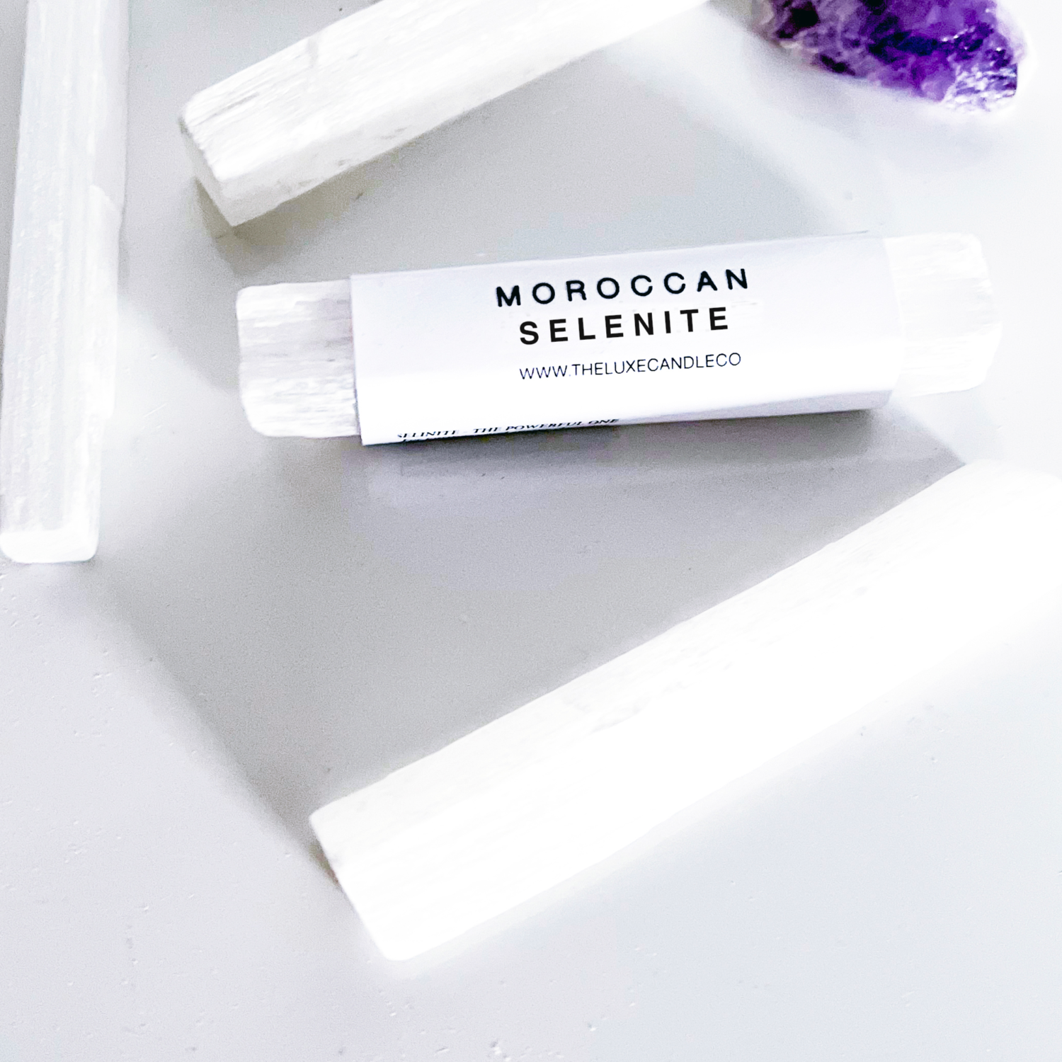 Manifest with this powerful goddess crystal SELENITE. Part of the manifesting trio  gift set Clear + Create Manifest Gift