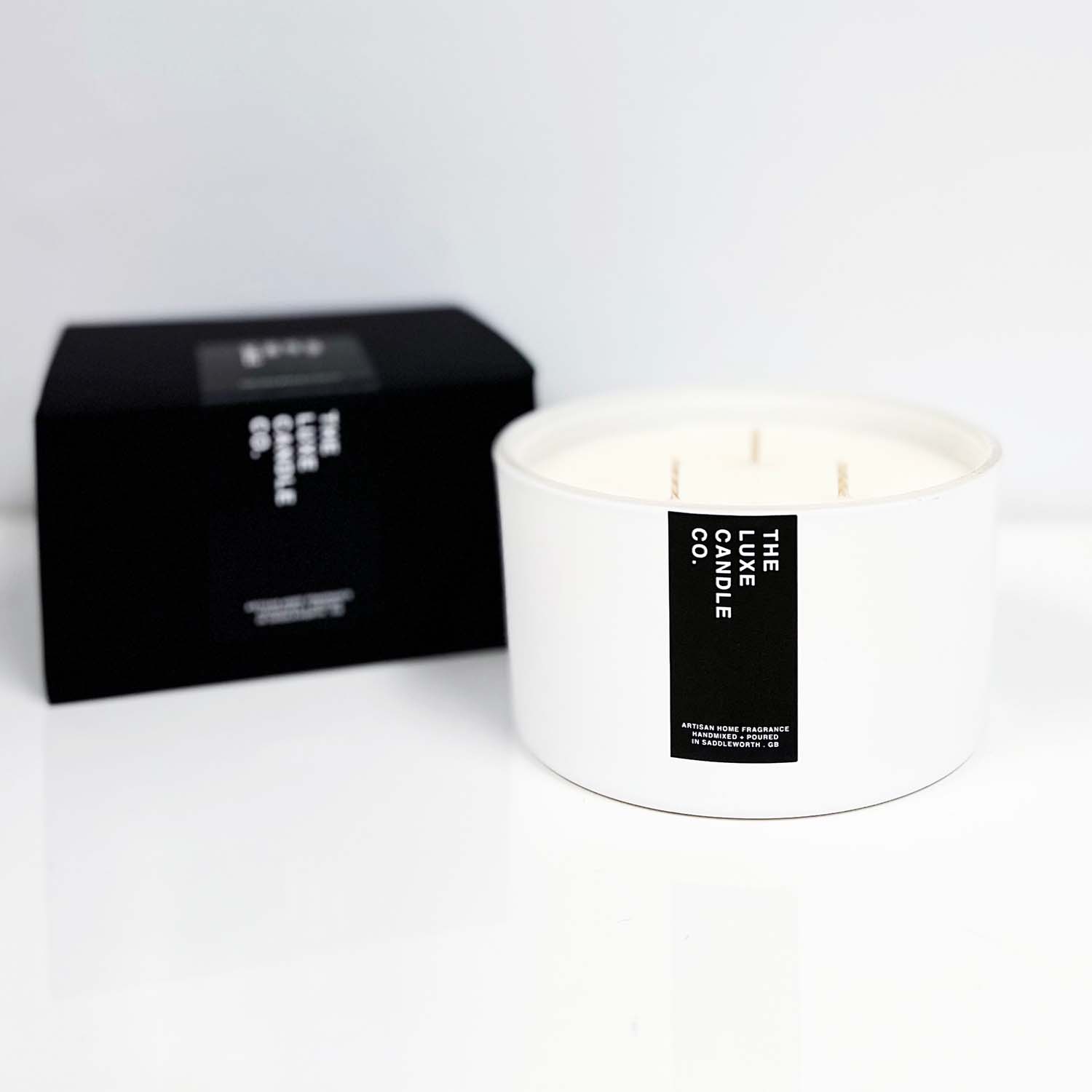 Multiwick large candles - white 3 wick scented by The Luxe Candle Cocandle