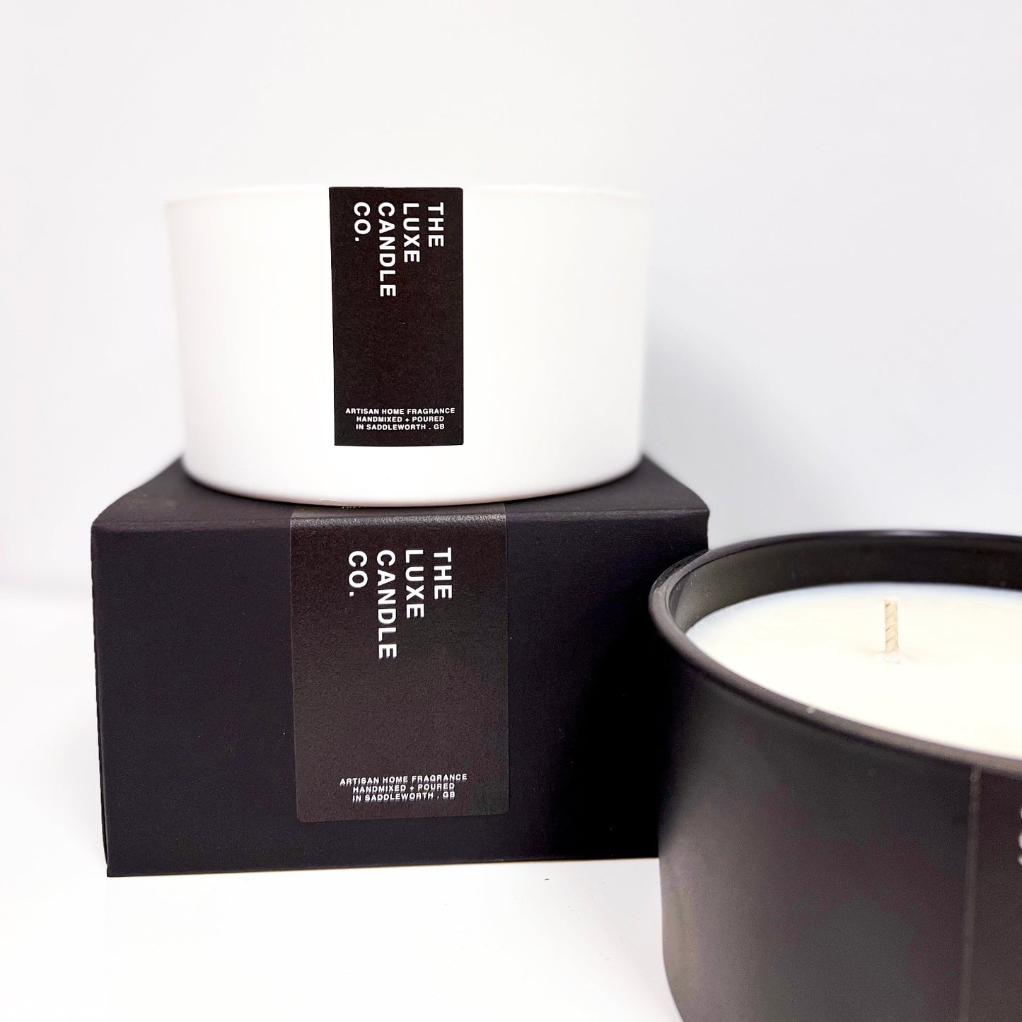 3 wick large candle - white scented soy candle with 3 wicks by The Luxe Candle Co