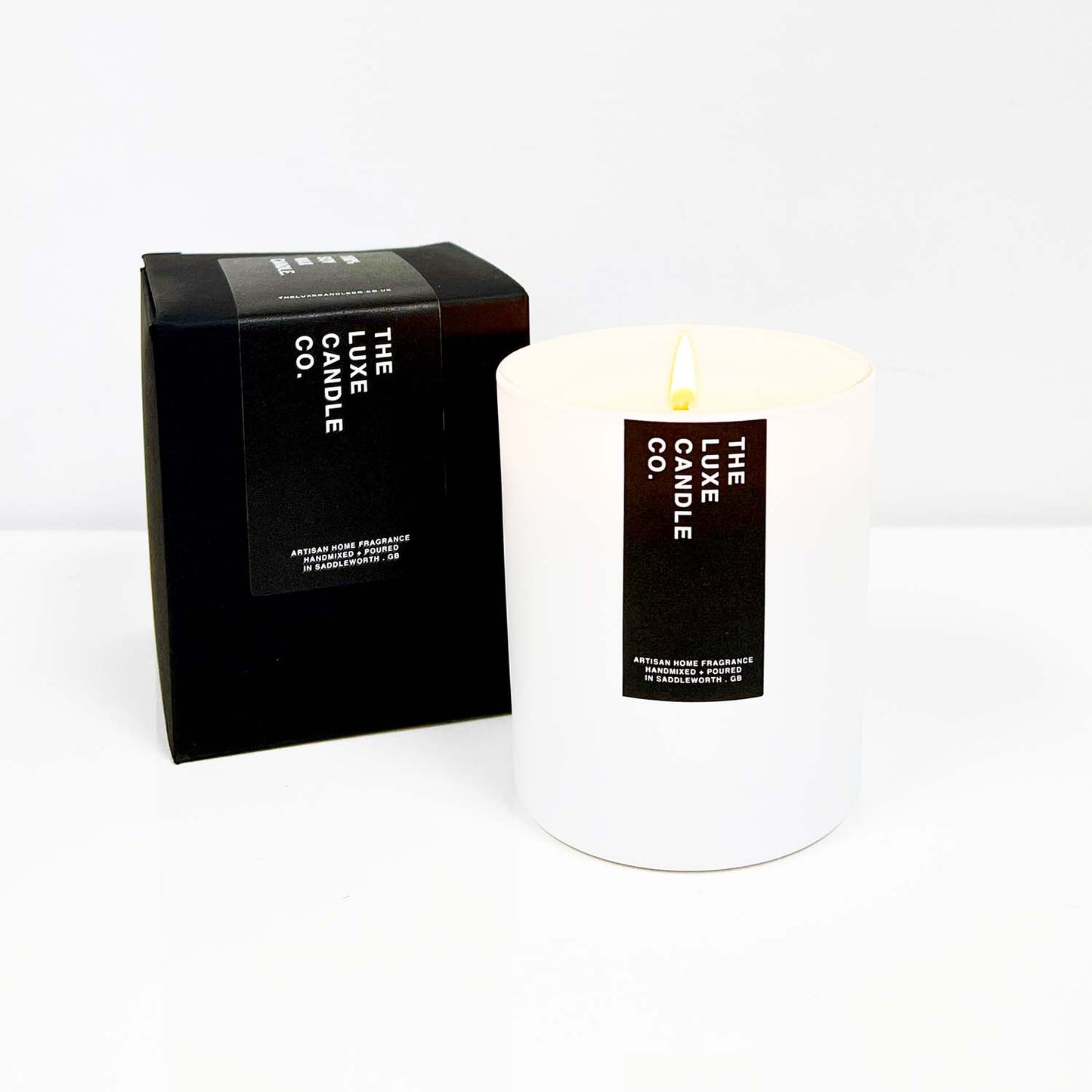 Cotton Luxury soy wax candle with cotton scent fragrance in white glass jar