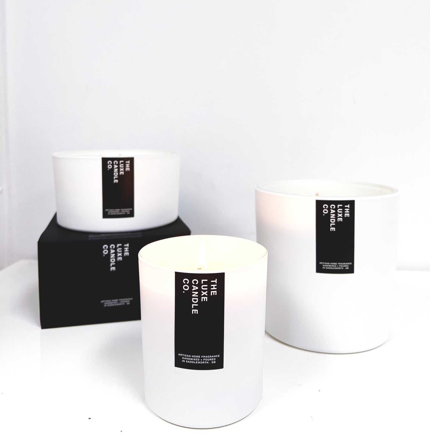 Black 3 Wick Scented Candles - Choose your fragrance